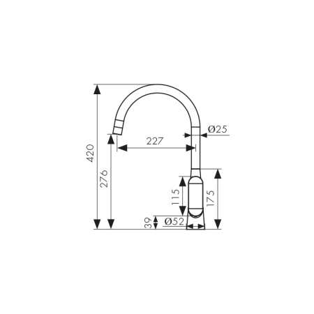 33244-4 Смеситель KAISER Arena для мойки